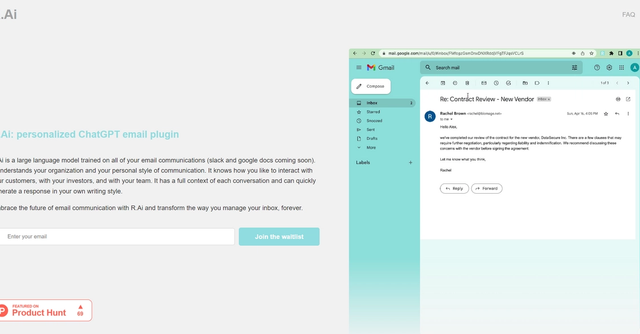 R AI - AI Email Communication Assistant for Enhanced Productivity