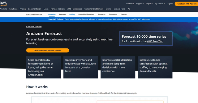 Amazon Forecast - Time Series Forecasting Service by AWS