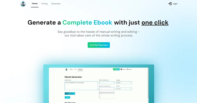 Book Witch - Use the power of AI to create complete e-books with just one click!