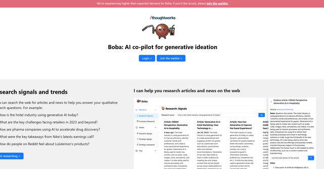 Boba - Your AI Ideation Partner for Research and Strategy