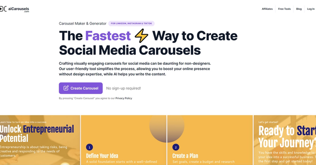 AICarousels - Elevate Your Social Media Presence with Visually Stunning Carousels