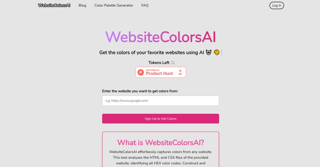 WebsiteColorsAI - Discover and transform color schemes used by leading websites