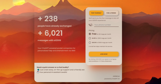 AI2006 - Your Personalized AI Assistant Through Text Messaging